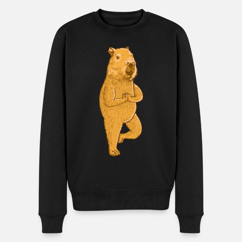 Exercice de yoga Capybara - Pull Premium bio Homme - noir