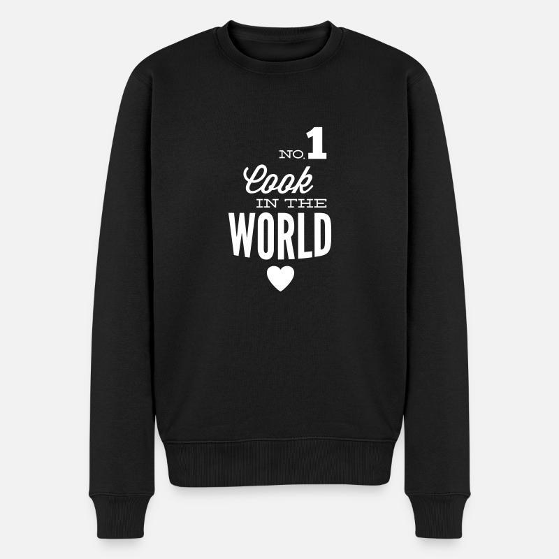 Bester Koch der Welt - Männer Premium Bio Pullover - Schwarz