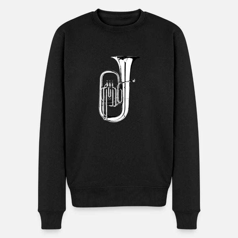 Tuba - Männer Premium Bio Pullover - Schwarz