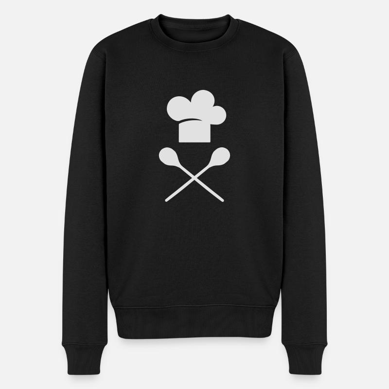 Cook Logo - Männer Premium Bio Pullover - Schwarz