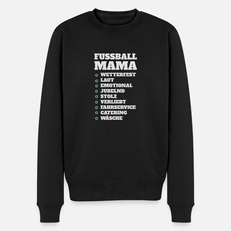 Fussball Mama Check Liste - Männer Premium Bio Pullover - Schwarz