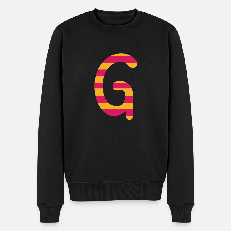 Lettre g - Pull Premium bio Homme - noir
