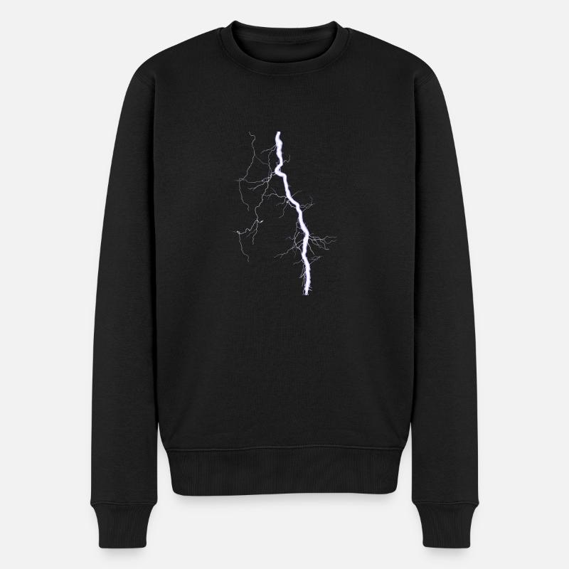 Bleu éclair - Pull Premium bio Homme - noir