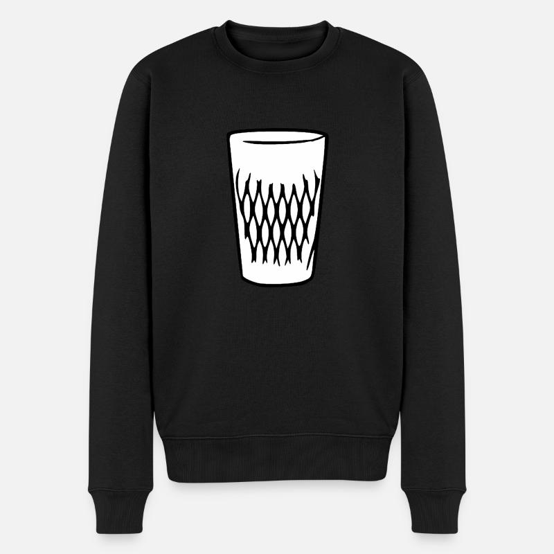 Apfelwein Glas - Männer Premium Bio Pullover - Schwarz