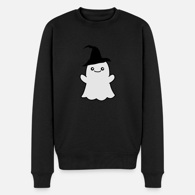 ghost - Männer Premium Bio Pullover - Schwarz