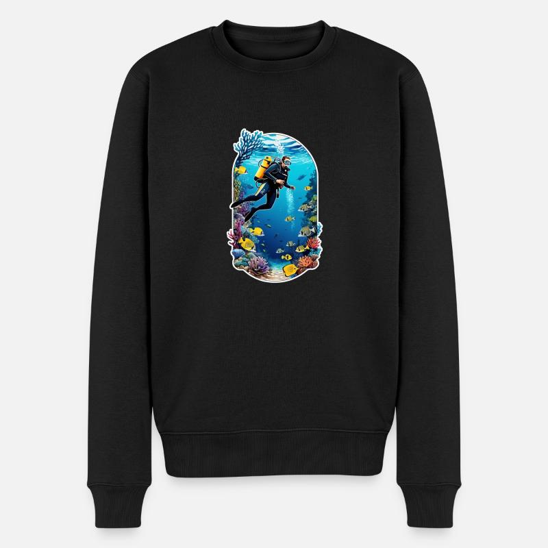 plongée sous marine - Pull Premium bio Homme - noir
