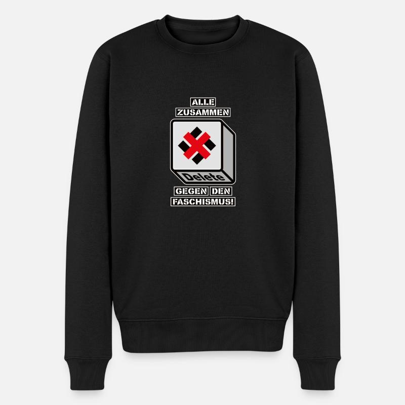 TOUS ENSEMBLE CONTRE LE FASCISME - Pull Premium bio Homme - noir