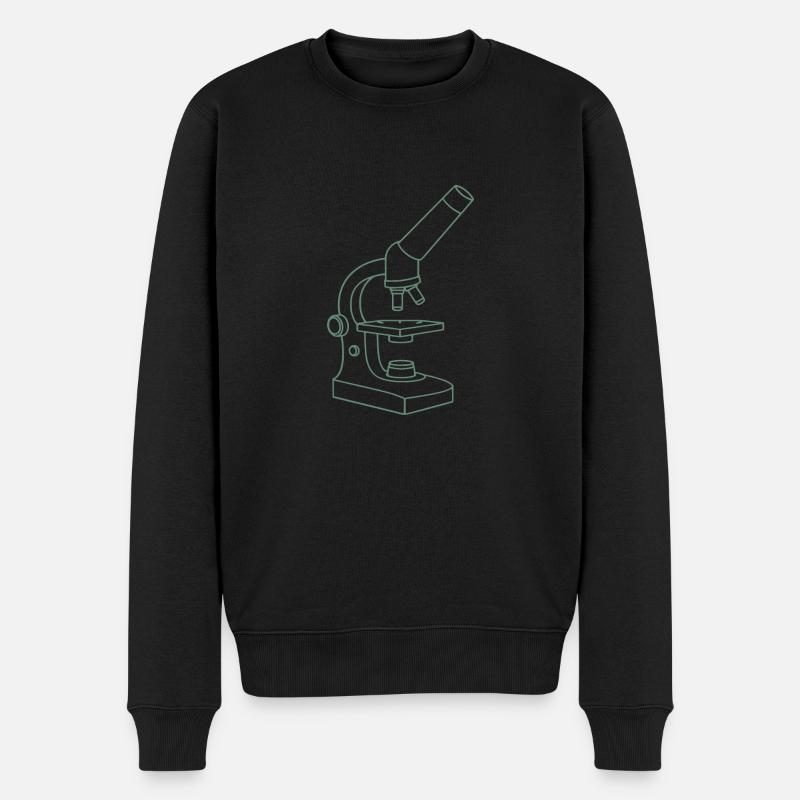 Mikroskop - Männer Premium Bio Pullover - Schwarz