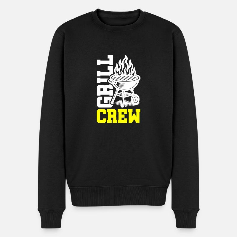Grill Crew - Men's Premium Organic Jumper - black