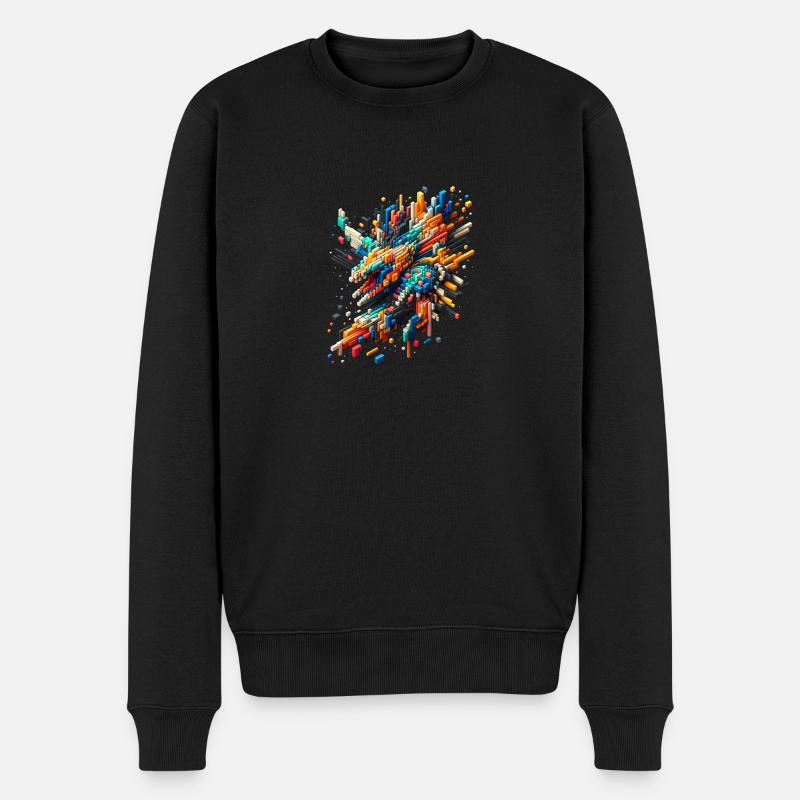 Circuits voxels - Pull Premium bio Homme - noir