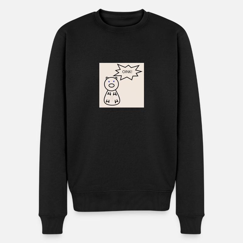 OINK - Männer Premium Bio Pullover - Schwarz