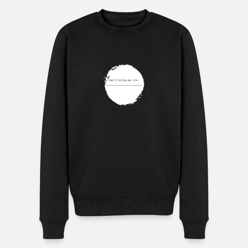 Witziger Spruch - Can't bring me down blau - Männer Premium Bio Pullover - Schwarz