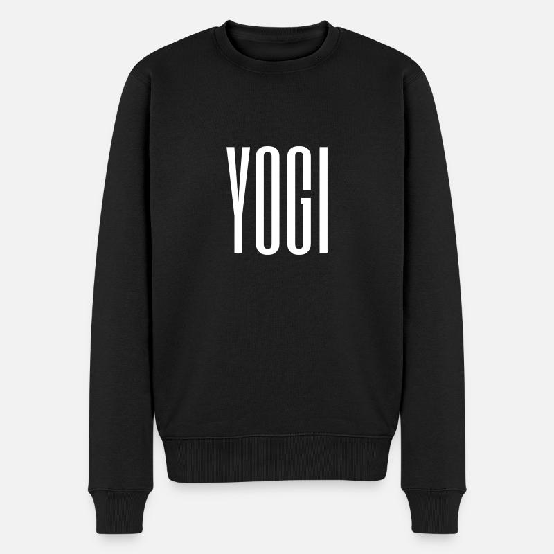 Yogi / Yoga Shirt - Männer Premium Bio Pullover - Schwarz