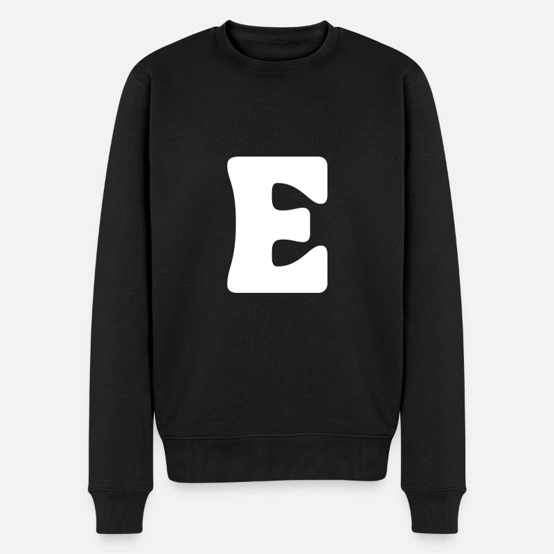 E - Männer Premium Bio Pullover - Schwarz
