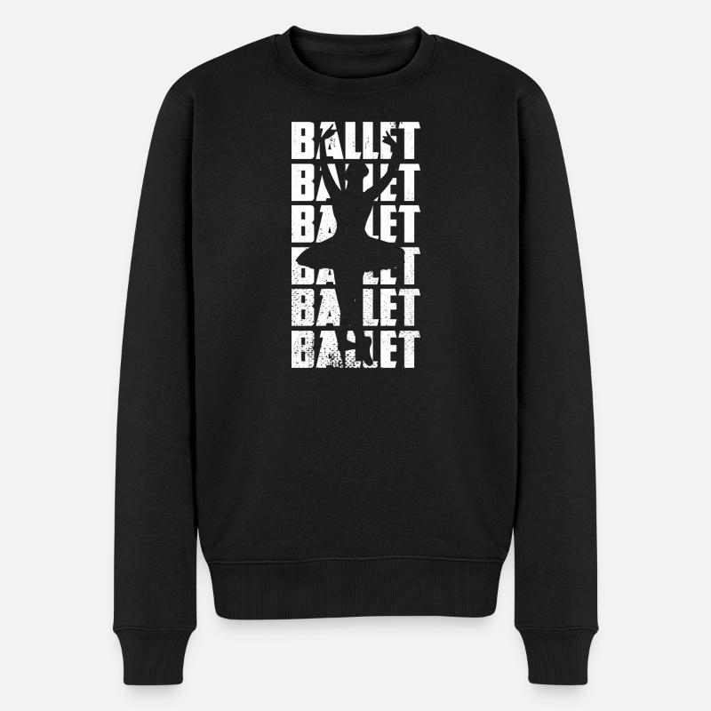 Lustiges Ballett - Männer Premium Bio Pullover - Schwarz