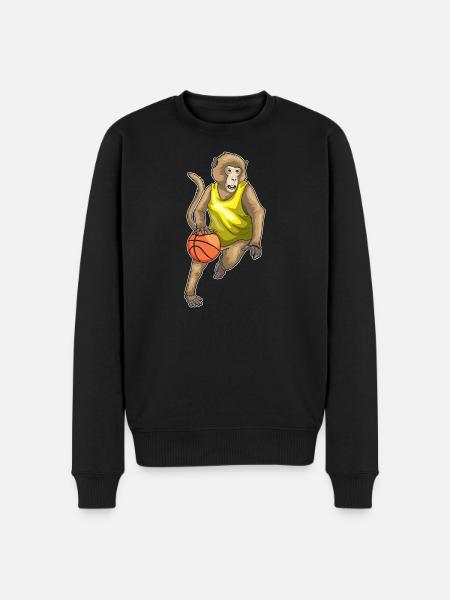 Singe Basketteur Basketteur - Pull Premium bio Homme - noir