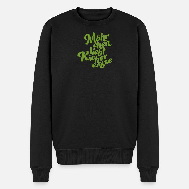 Logo without background green - Männer Premium Bio Pullover - Schwarz