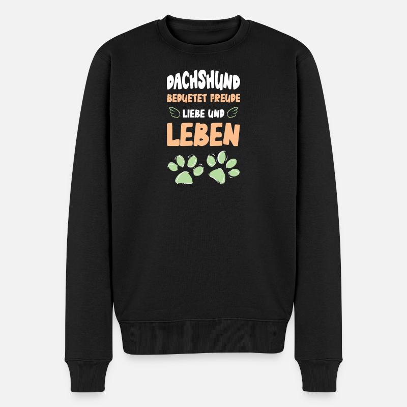 Amour et vie teckel - Pull Premium bio Homme - noir