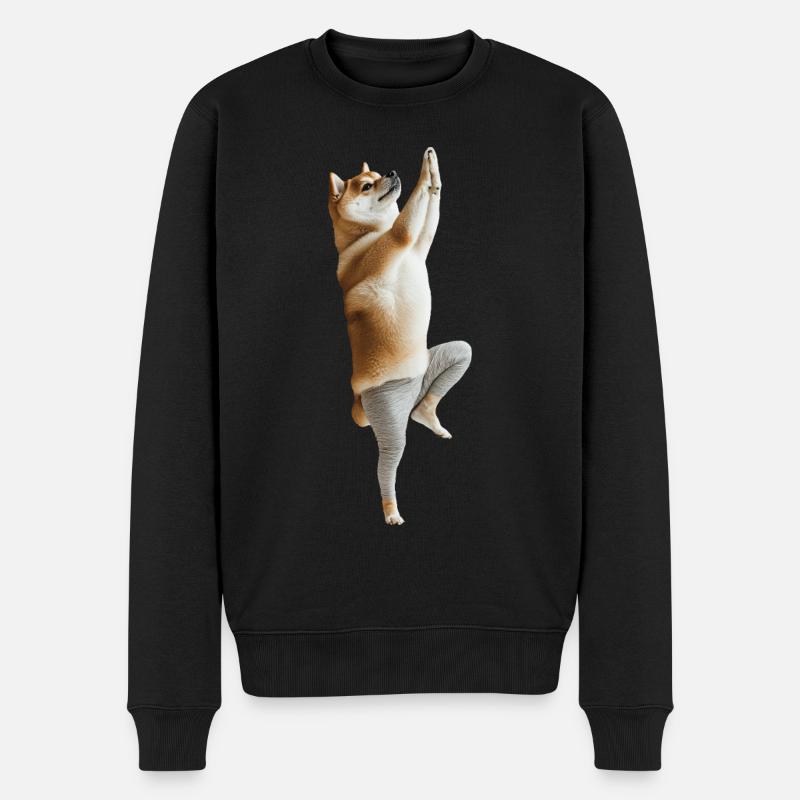 Shiba Inu - Männer Premium Bio Pullover - Schwarz