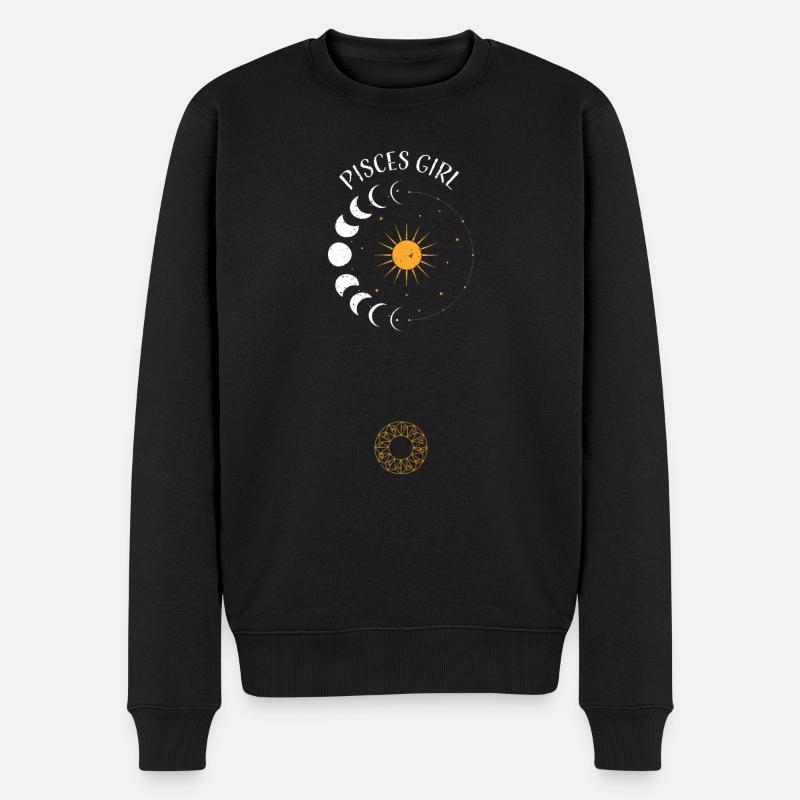 Fille Poissons - Astrologie - Pull Premium bio Homme - noir