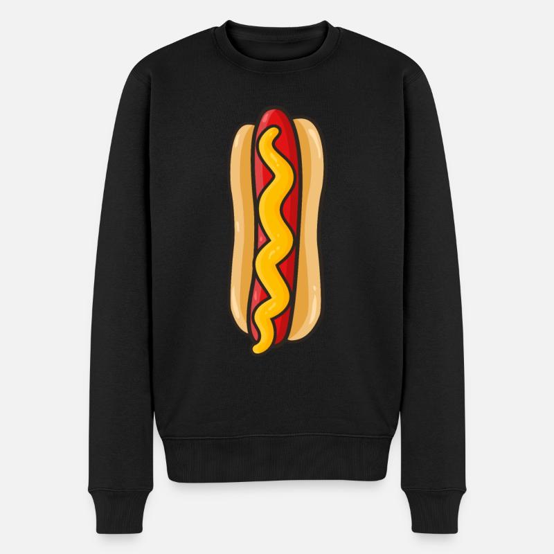 Hotdog - Männer Premium Bio Pullover - Schwarz