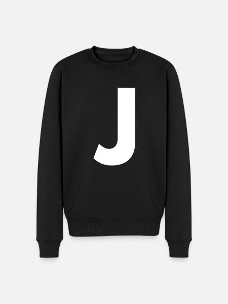 J - Men's Premium Organic Jumper - black