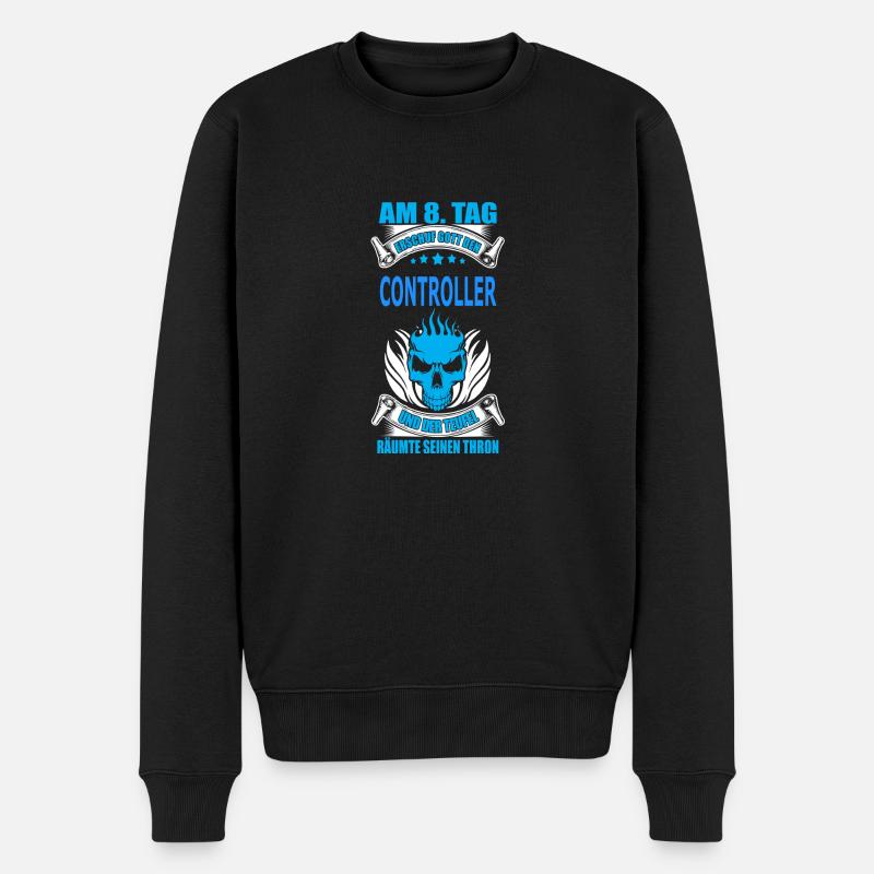 CONTROLLER - Männer Premium Bio Pullover - Schwarz
