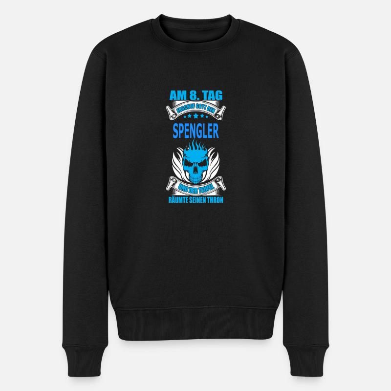 SPENGLER - Männer Premium Bio Pullover - Schwarz