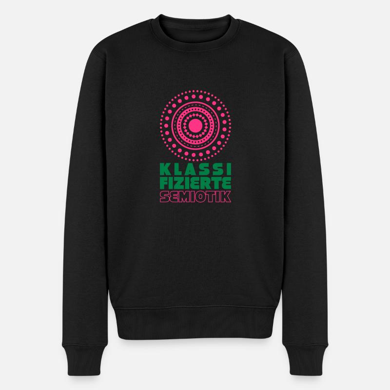 Semiotik Abstrakt Geschenk Kunst Motiv Motto - Männer Premium Bio Pullover - Schwarz