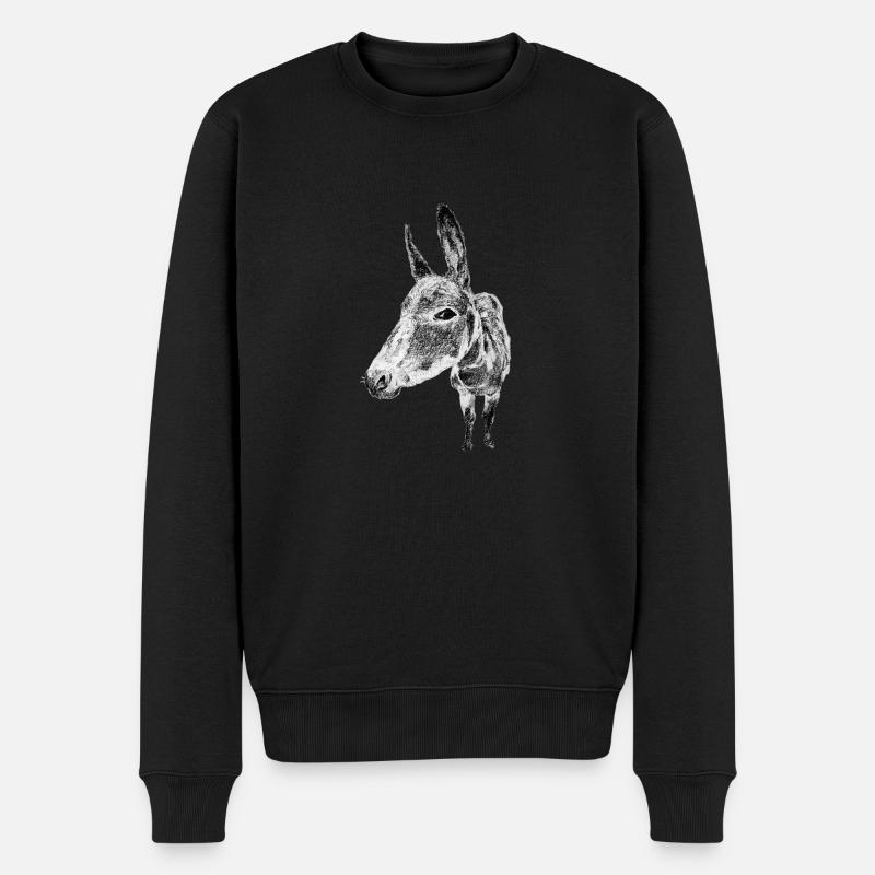 âne - Pull Premium bio Homme - noir