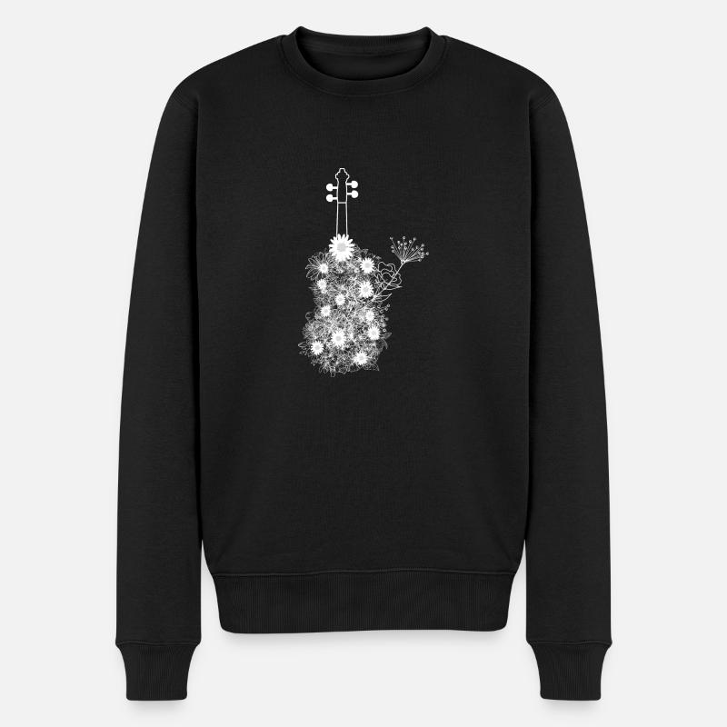 violon fleuris idée cadeau - Pull Premium bio Homme - noir