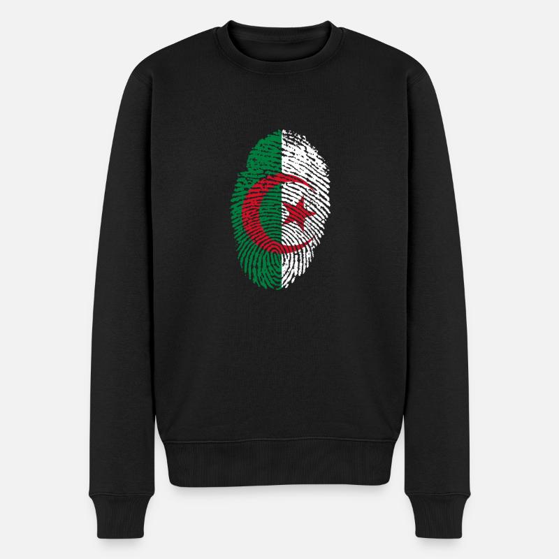 Algerien - Männer Premium Bio Pullover - Schwarz