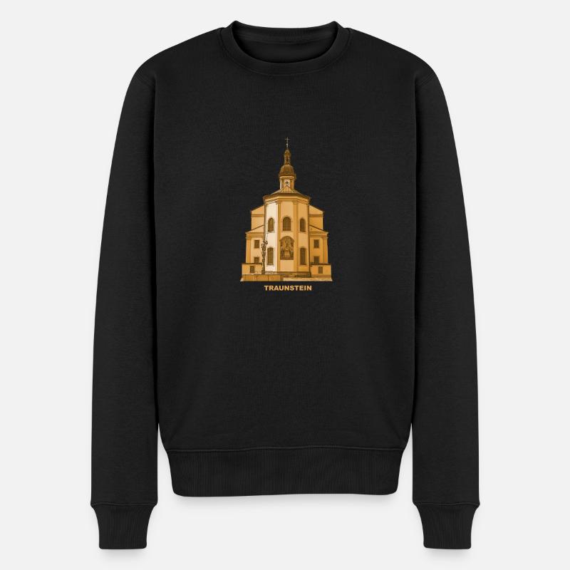 Traunstein Stadtpfarrkirche Chiemgau Oberbayern - Männer Premium Bio Pullover - Schwarz