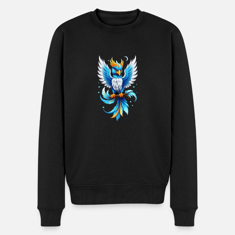 Phönix - Phönix - Feuervogel - Männer Premium Bio Pullover - Schwarz
