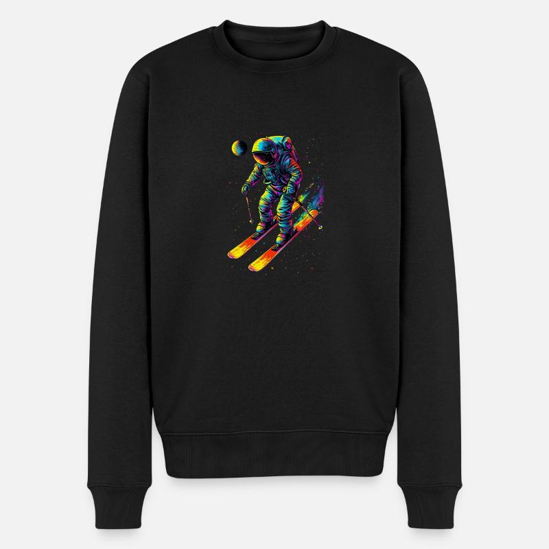 Spaceman sur les skis - Pull Premium bio Homme - noir