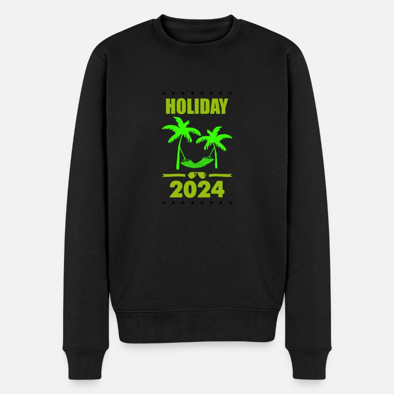 holiday 2024 urlaub - Männer Premium Bio Pullover - Schwarz
