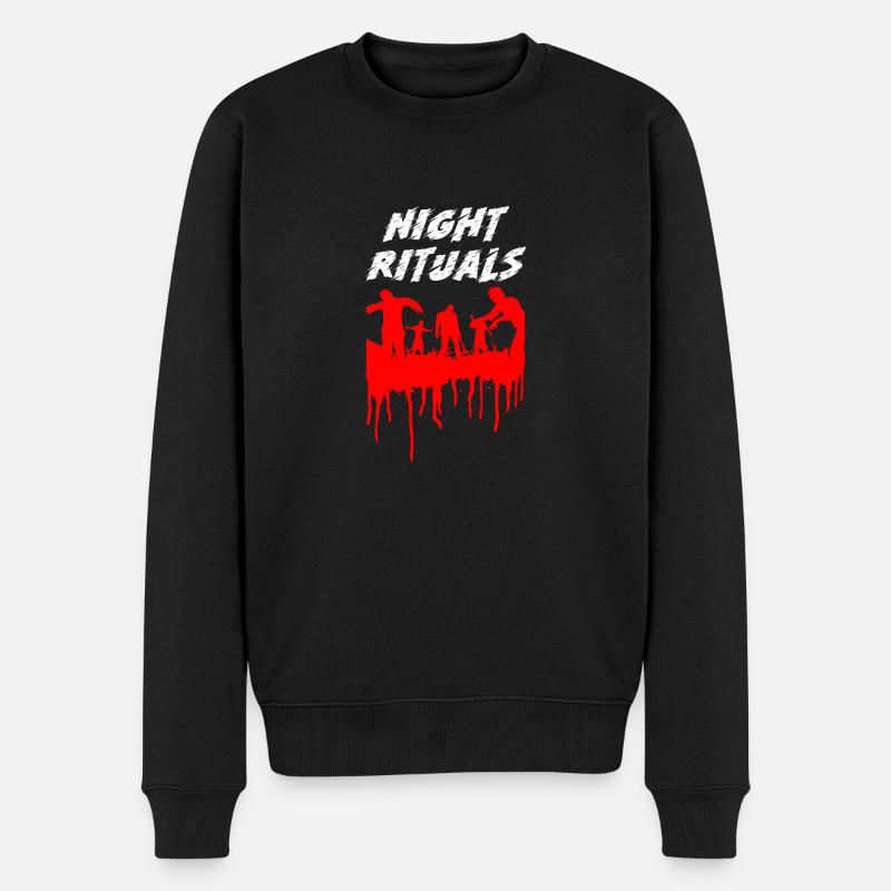 Night Rituals Halloween - Männer Premium Bio Pullover - Schwarz