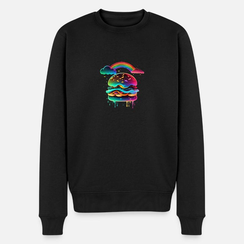 BURGER APETISSANT - FARBEN - Männer Premium Bio Pullover - Schwarz