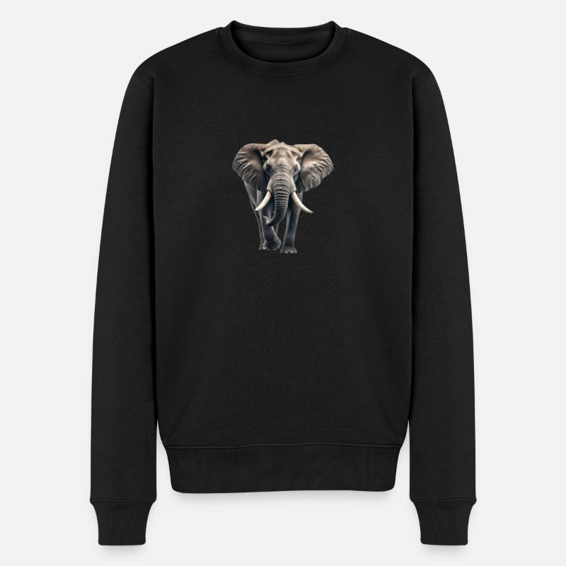 Éléphant d’afrique - Pull Premium bio Homme - noir