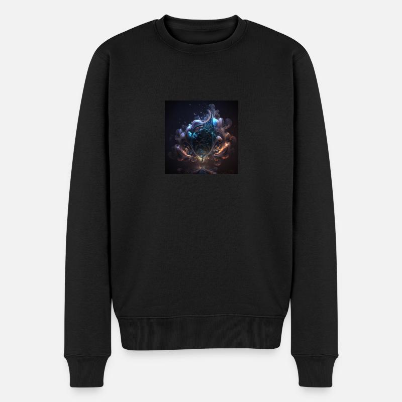 Digitale Kunst Abstract n°5 - Männer Premium Bio Pullover - Schwarz