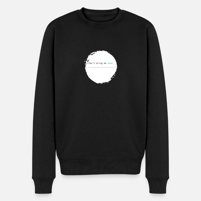 Can't bring me down - blau - Männer Premium Bio Pullover - Schwarz