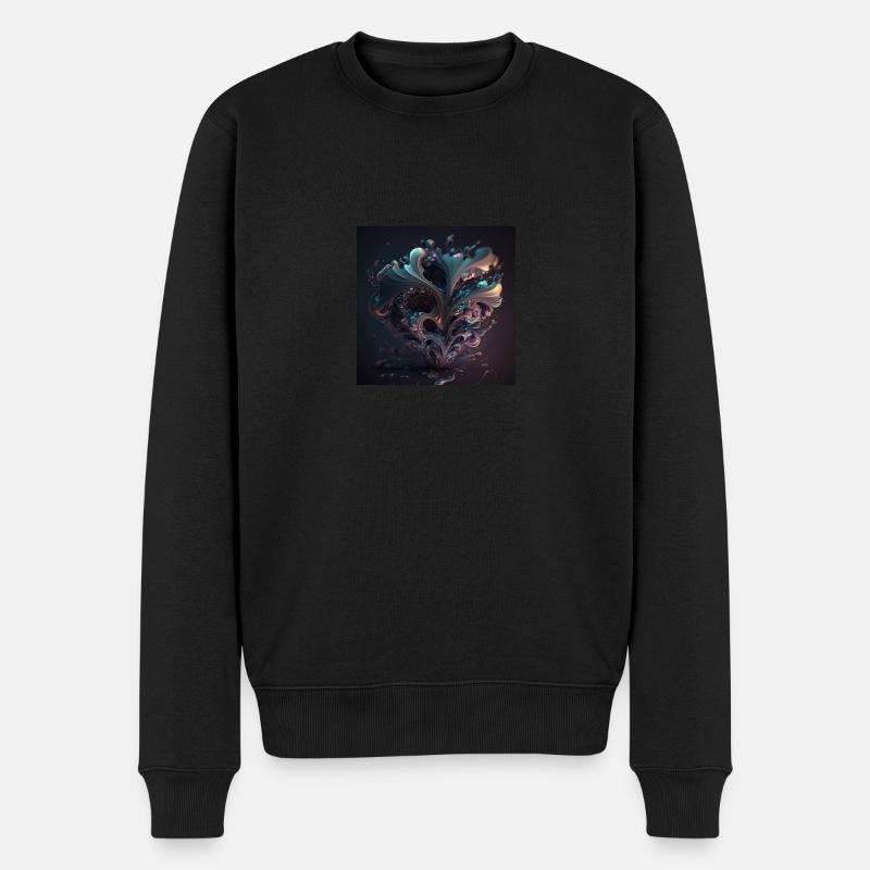 Abstrakter Schädel Nr. 12 - Männer Premium Bio Pullover - Schwarz