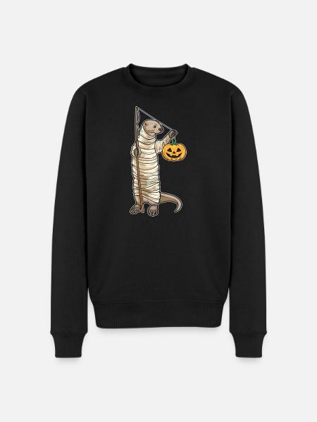 Otter Halloween Fishing - Men's Premium Organic Jumper - black