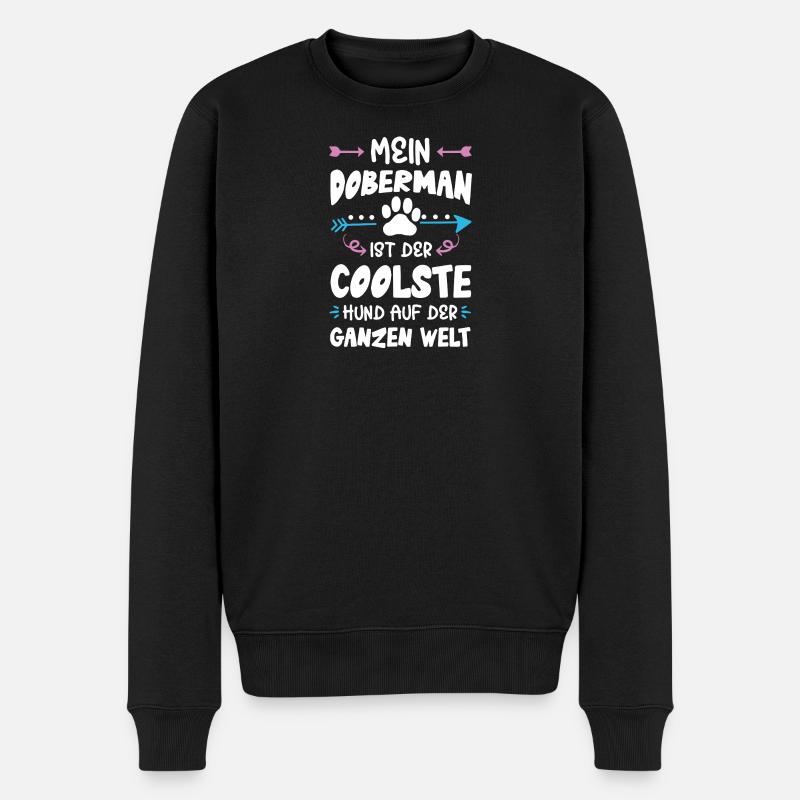 Dicton de chien doberman - Pull Premium bio Homme - noir