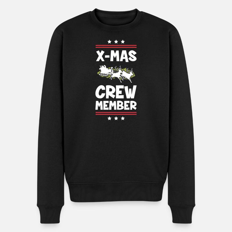 X-Mas Crew Mitglied - Männer Premium Bio Pullover - Schwarz