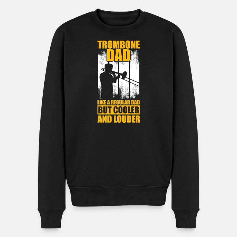 Père tromboniste Tromboniste Tromboniste - Pull Premium bio Homme - noir