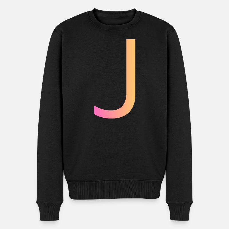 J - Männer Premium Bio Pullover - Schwarz