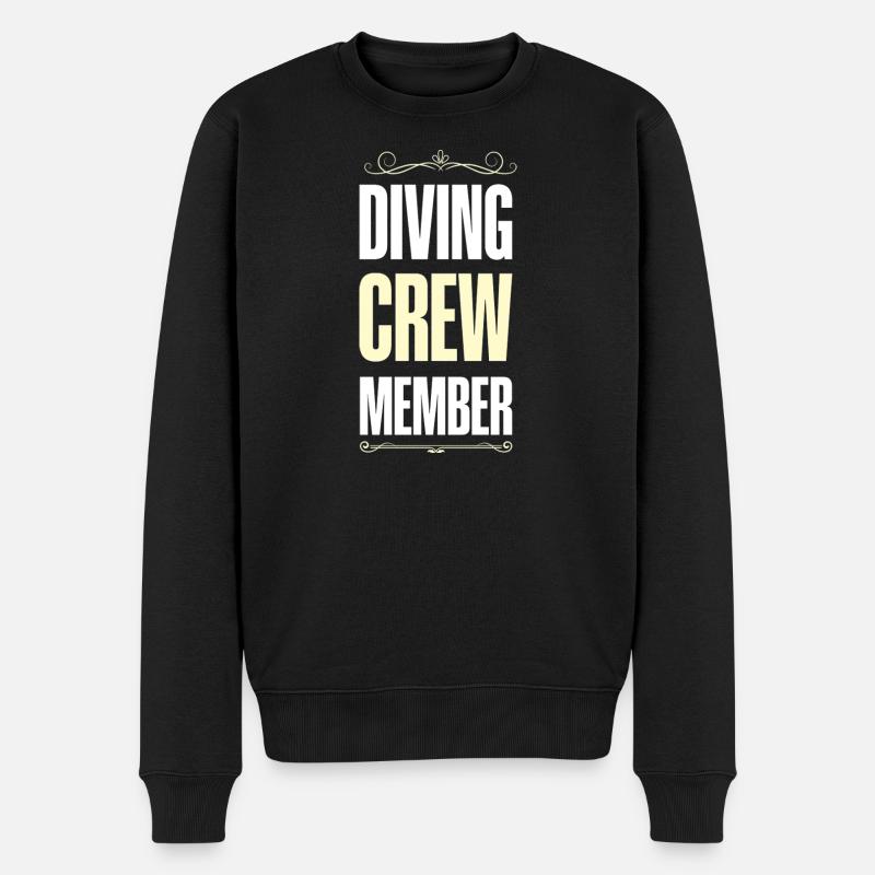 Diving Crew - Männer Premium Bio Pullover - Schwarz