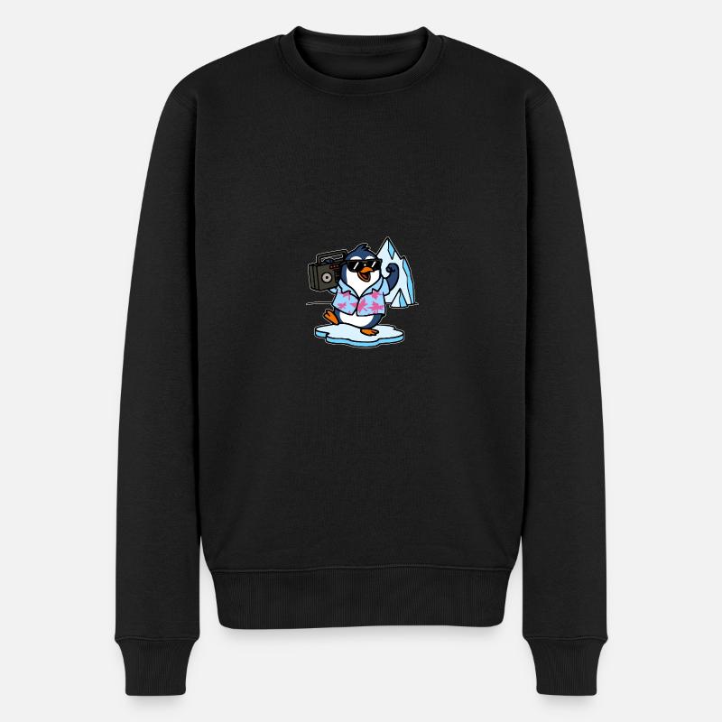 Bande dessinée Pingouin cool - Pull Premium bio Homme - noir