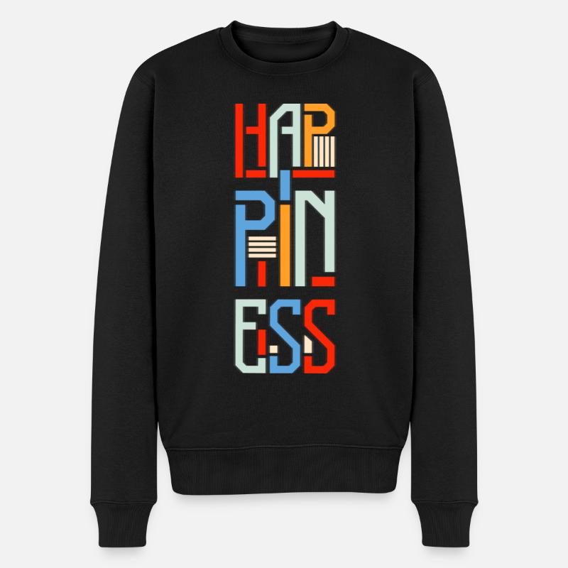 Happy Positive Money - Pull Premium bio Homme - noir